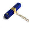 blue lapis lazuli gold plated necklace