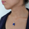 handmade silver lapis lazuli pendant