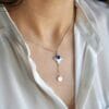 lapis lazuli silver necklace