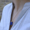 gold plated lapis lazuli pendant