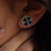 lapis lazuli hearts silver studs