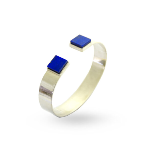 silver lapis lazuli cuff