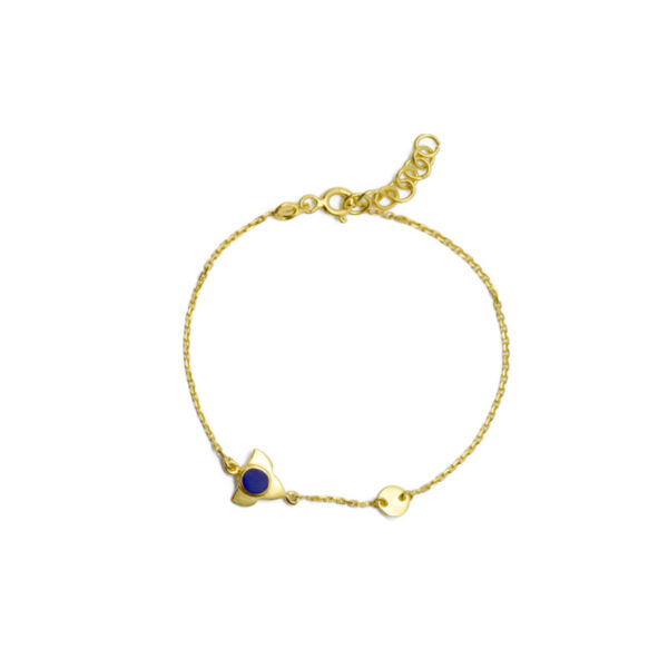 gold plated lapis lazuli bracelet