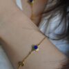 gold plated silver handmade charm bracelet