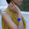 silver lapis lazuli bracelet