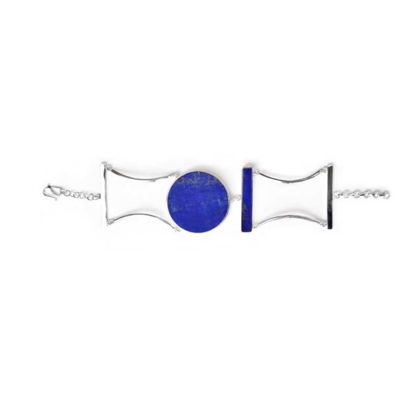 silver lapis lazuli handmade bracelet