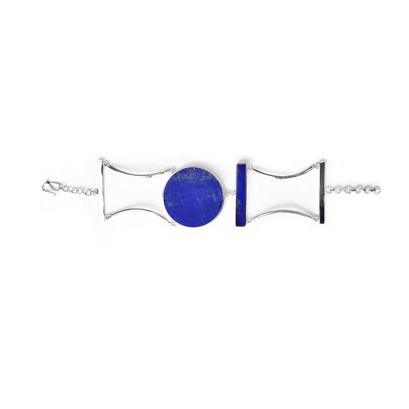 Lapis Lazuli Link Bracelet Made from Sterling Silver - Royal Mysteries |  NOVICA