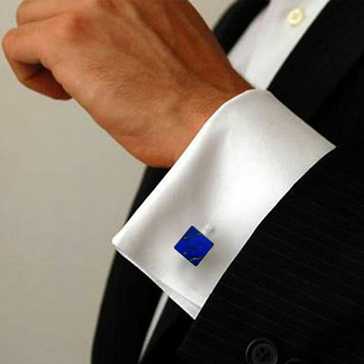 Silver Cufflinks Pearl and Lapis Lazuli, Silver 925/1000, 10 g