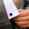 silver lapis lazuli handmade cufflinks