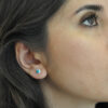 turquoise silver earirngs
