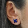gold plated lapis earrings