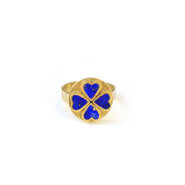 gold plated lapis lazuil ring