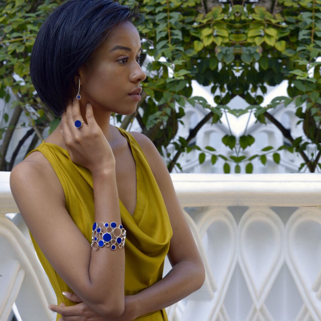 lapis lazuli cuff handmade