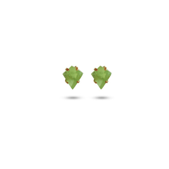 Peridot 18kt gold stud earrings