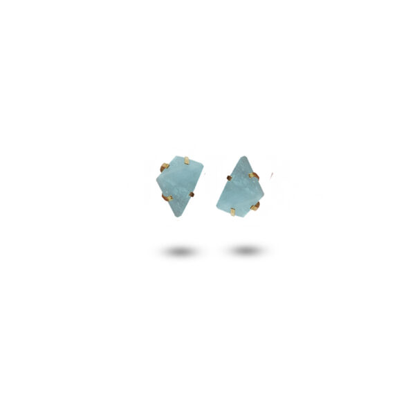 Aquamarine 14kt Gold Stud Earrings