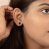lapis lazuli handmade stud earrings
