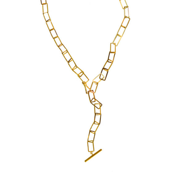 Handmade chain necklace gold plated brass chic and stylish