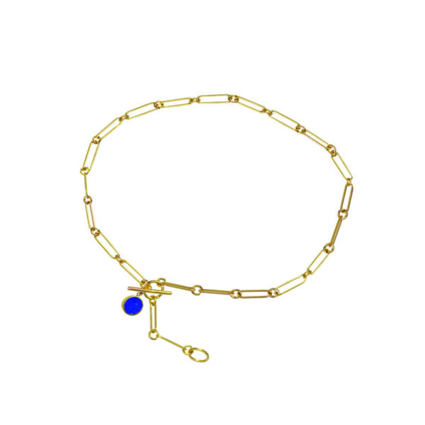 chain bracelet with charm handmade