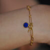lapis lazuli charm bracelet handmade chain