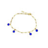 handmade chain bracelet lapis lazuli with charm