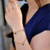 lapis lazuli charm bracelet with