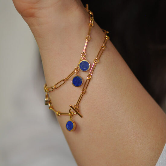 handmade lapis lazuli bracelet