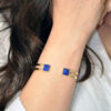 handmade lapis lazuli gold plated cuff