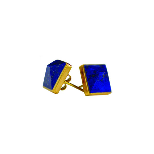 handmade lapis lazuli stud earrings
