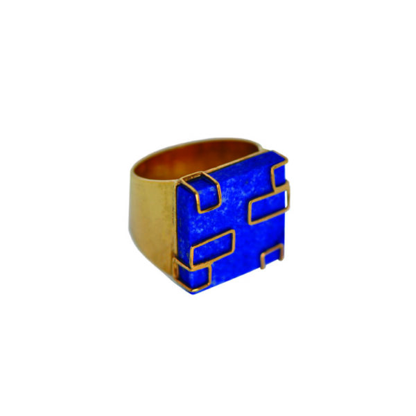handmade lapis lazuli statement ring