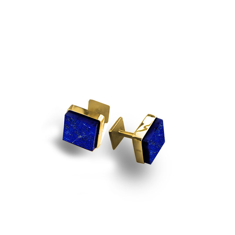 gold cufflinks lapis